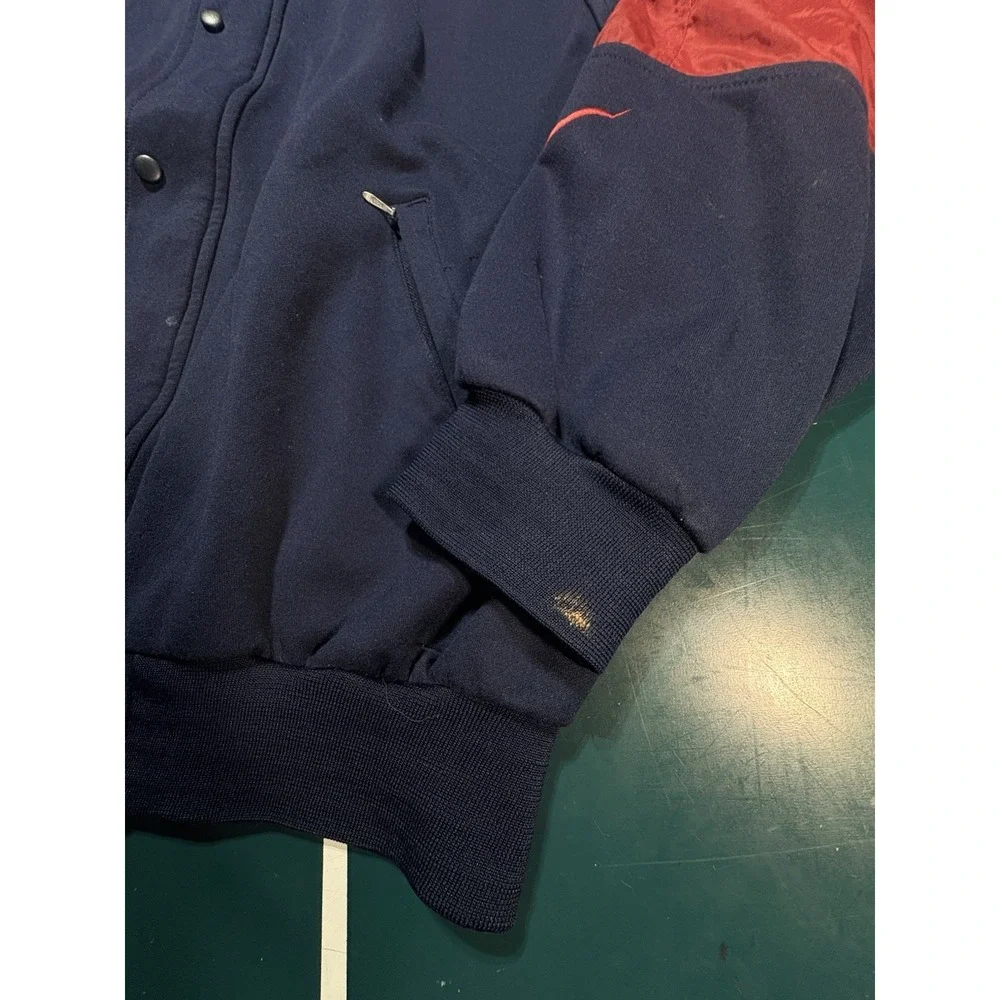 Vintage 90's Nike Bomber Jacket Track Jacket swoosh Red‎ Blue Color Block Size L
